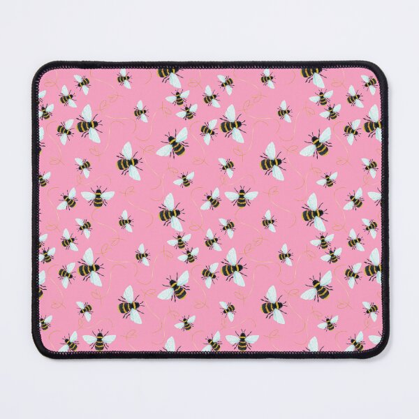 Item preview, Buzzing bee and gold thread pattern designed and sold by BritishDelights.