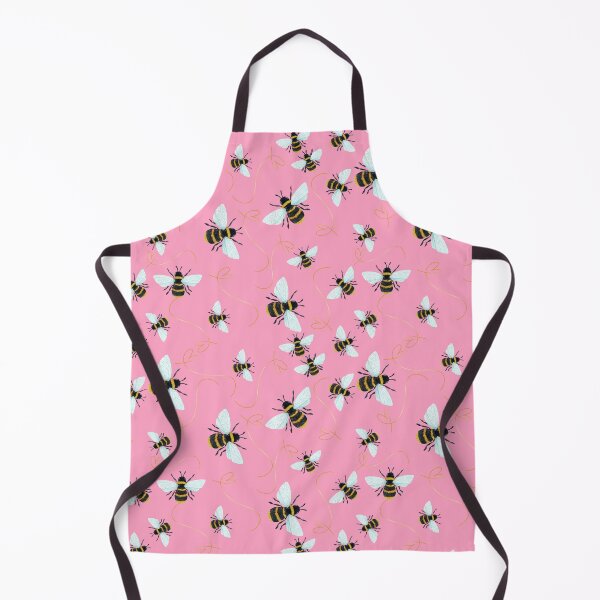 Item preview, Buzzing bee and gold thread pattern designed and sold by BritishDelights.