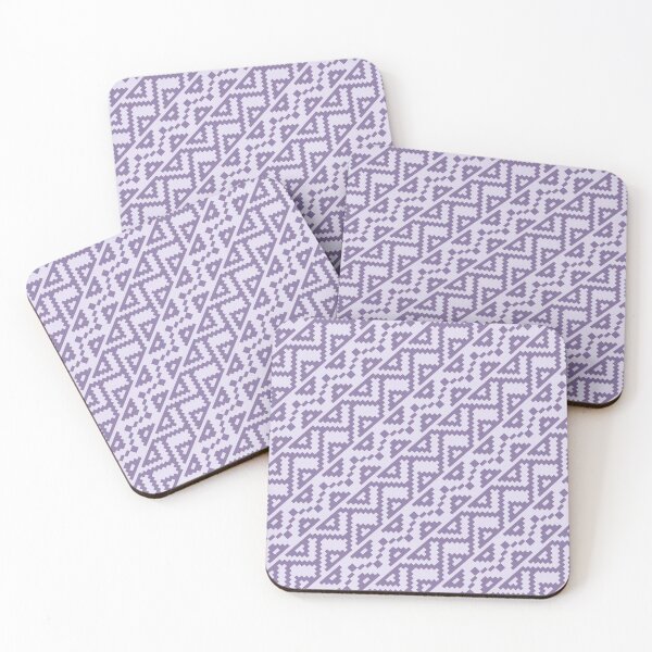 Item preview, Lavender Purple Triangle Zig Zag Geometric Abstract African Pixel Pattern designed and sold by PenguinForests.