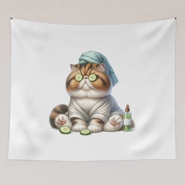 Item preview, Exotic Shorthair Spa Day - Funny Cat designed and sold by vogocom.