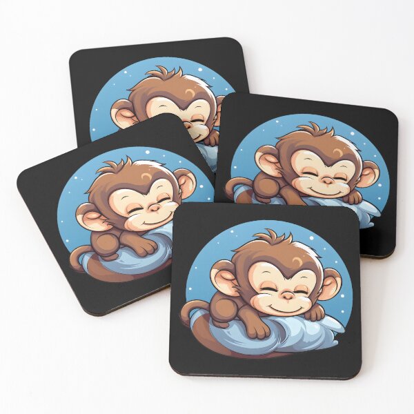 Item preview, Cute Kawaii Monkey Sleeping designed and sold by Leonardo Palumbo.