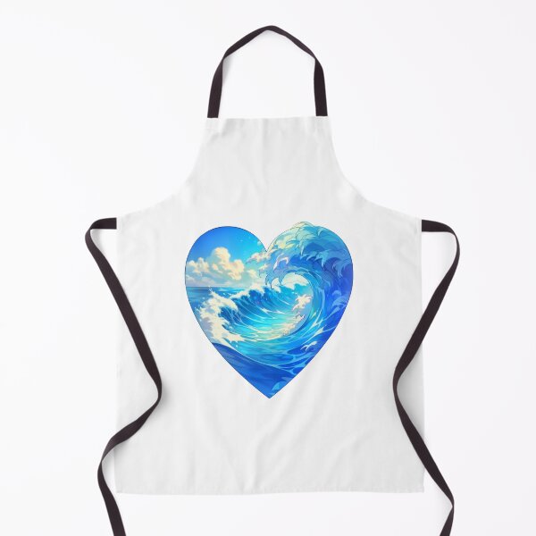 Item preview, Cute Kawaii Beneath the Waves: A Heart of Ocean Waves designed and sold by CozyKawaiiArt.