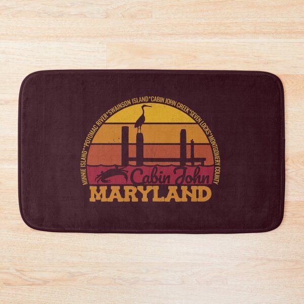 Item preview, Cabin John Maryland Sunset Retro Vintage Local Pride Logo designed and sold by CRHPOD20.