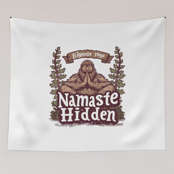 Item preview, Bigfoot Yoga 'Namaste Hidden' designed and sold by Driftwood Spirits.