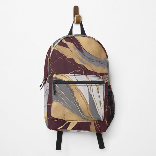 Item preview, BURGUNDY GREY AND GOLD MARBLE DESIGN designed and sold by asudesign.