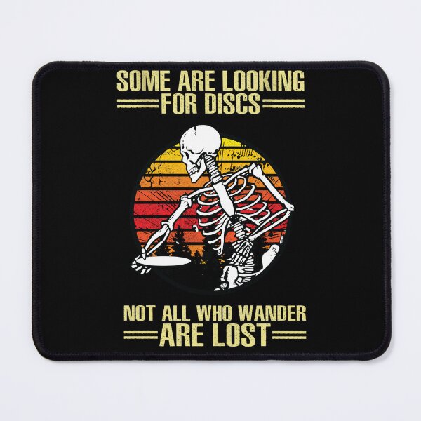 Item preview, Vintage Retro Disc Golf Scull Flying not all who wander are lost some are looking for discs designed and sold by CHAKSTYLE.