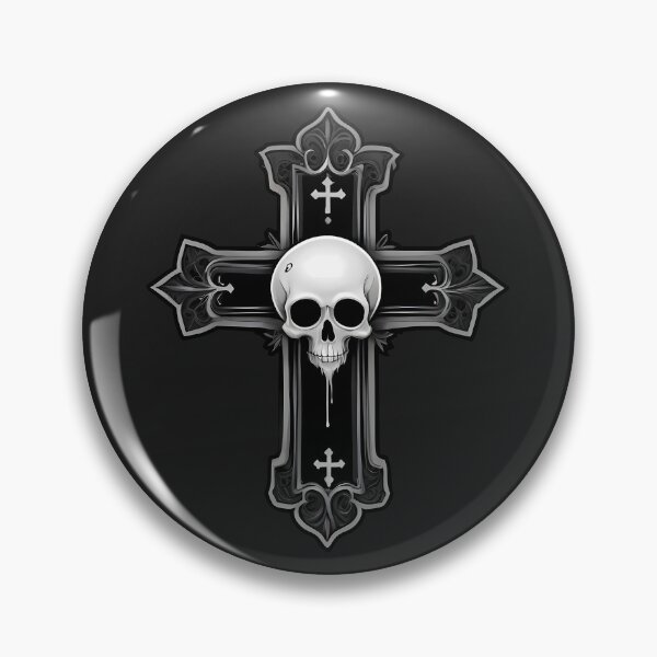 Item preview, Dark Gothic Cross With A Skull designed and sold by MadnessEnvelope.