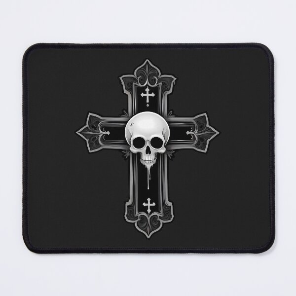 Item preview, Dark Gothic Cross With A Skull designed and sold by MadnessEnvelope.