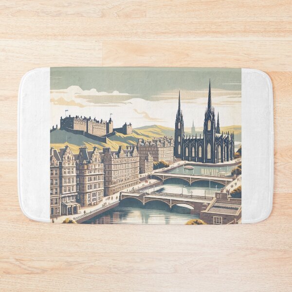 Item preview, Vintage Edinburgh Travel Poster - Retro and Minimal Design for Scotland Tourism designed and sold by pod24.