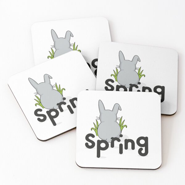 Item preview, Spring bunny eating grass designed and sold by WalkWiseDesign.