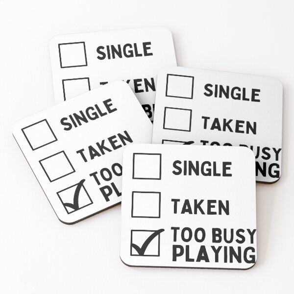 Item preview, Single Taken Too Busy Playing designed and sold by checkboxshop.