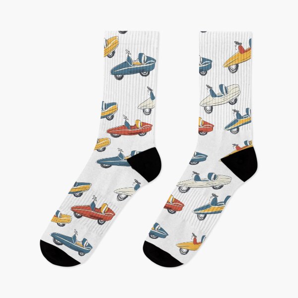 Item preview, Vintage Pedal Car Pattern - Classic Children's Ride-on Toys in Blue, Red, and Yellow designed and sold by David Balzen.
