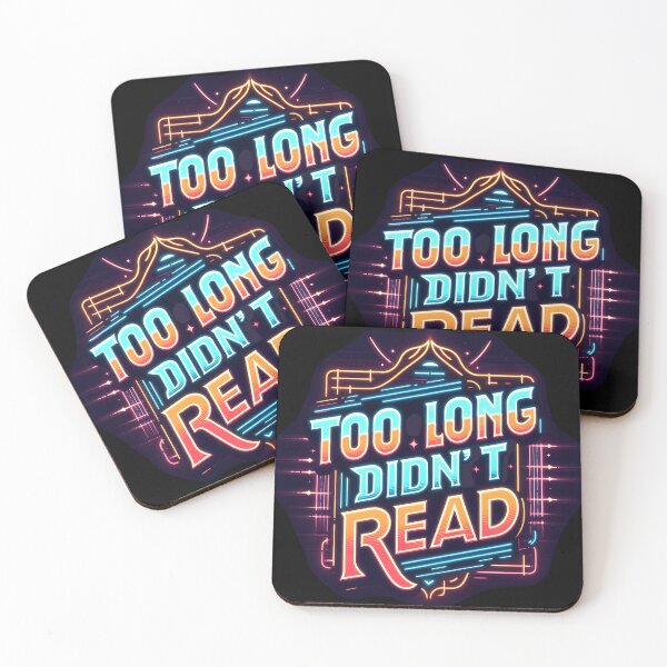 Item preview, Too Long Didn't Read , typography, retro, neon designed and sold by maxmaj.