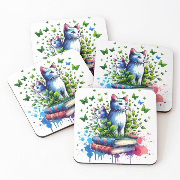 Item preview, Whiskered Wisdom: Cats Sprouting from Pages designed and sold by Bauldelasnenas.