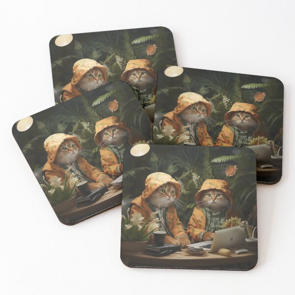 Item preview, Cats Bird Watching  Art designed and sold by Obsidian Ink by Wilshire.