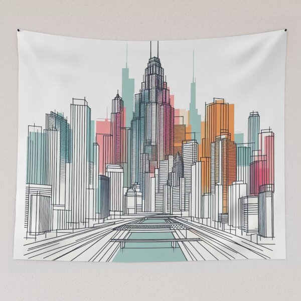 Item preview, Urban Colors: A Stylized Cityscape designed and sold by mYaro.