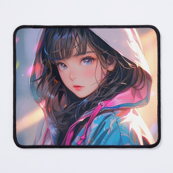 Item preview, Raincoat City Glow Anime Girl designed and sold by bubblegoth.