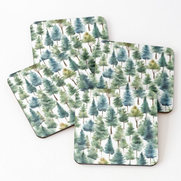 Item preview, Watercolor Pine Forest  designed and sold by CharmStudio.