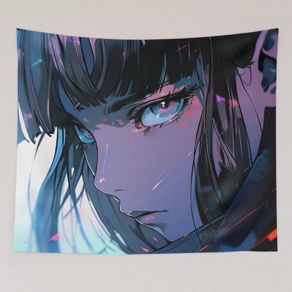 Item preview, Intense Edgy Cyberpunk Anime Girl designed and sold by bubblegoth.