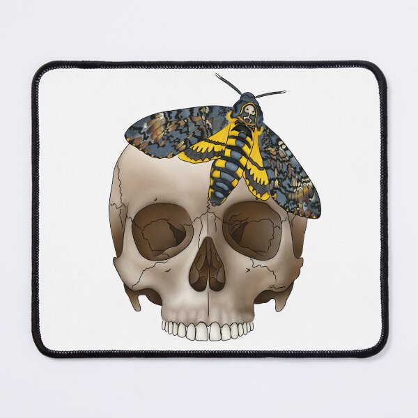 Item preview, Human Skull with Death's Head Hawkmoth designed and sold by Moon Dog Art.