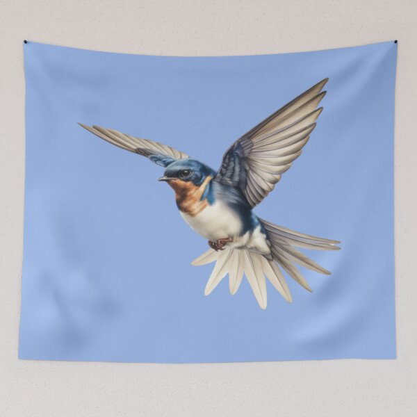 Item preview, Elegant Flying Swallow: Nature-inspired designed and sold by SaffronPepper.