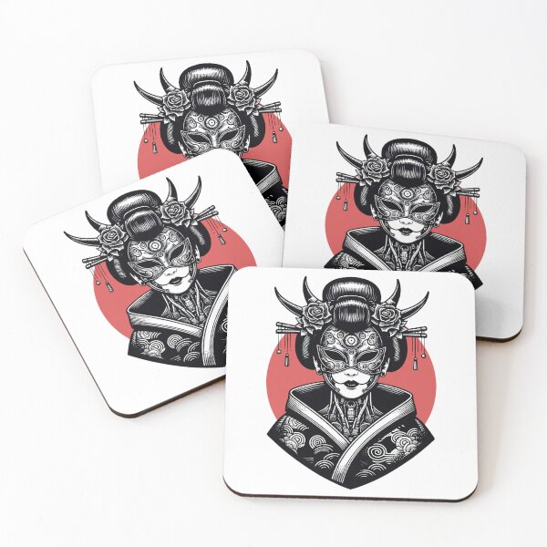 Item preview, "Cybernetic Geisha with Devil Mask" designed and sold by zzz888.