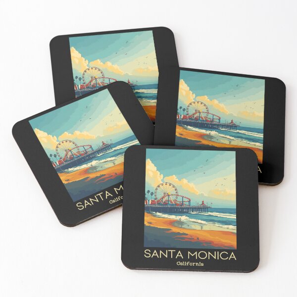 Item preview, A Vintage Travel Illustration of Santa Monica - California - US designed and sold by GoodOldVintage.