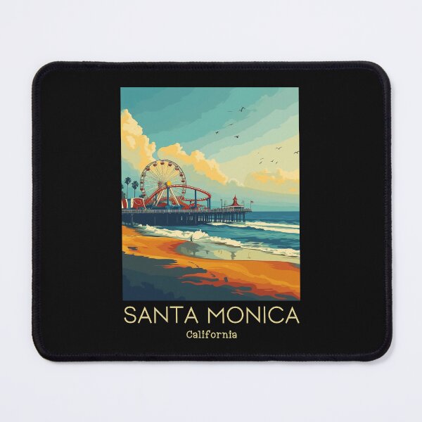 Item preview, A Vintage Travel Illustration of Santa Monica - California - US designed and sold by GoodOldVintage.