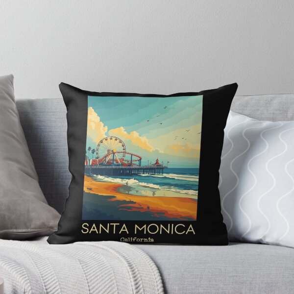Item preview, A Vintage Travel Illustration of Santa Monica - California - US designed and sold by GoodOldVintage.