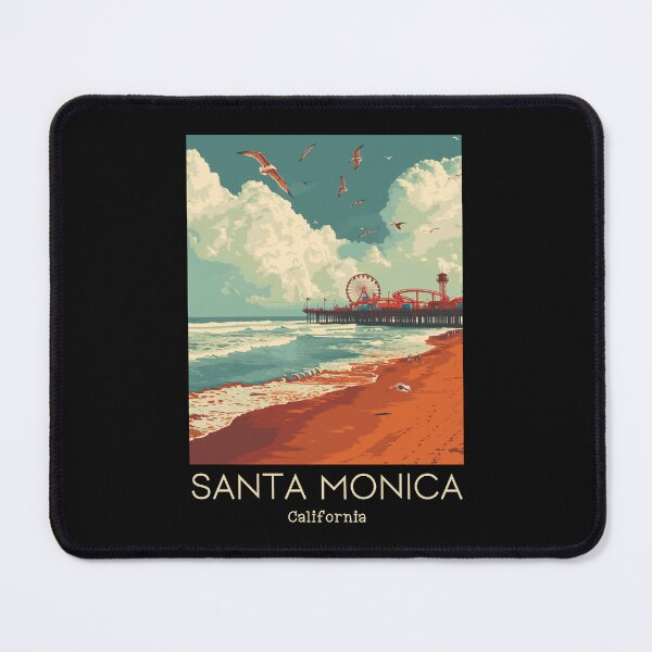 Item preview, A Vintage Travel Illustration of Santa Monica - California - US designed and sold by GoodOldVintage.