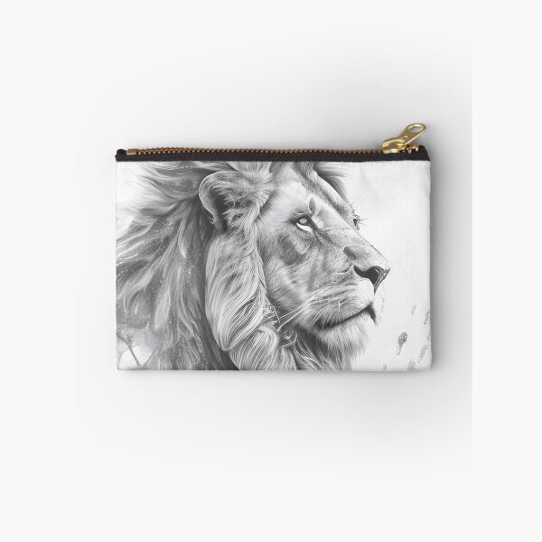 Item preview, Black and white lion pencil drawing designed and sold by Pencil-Art.