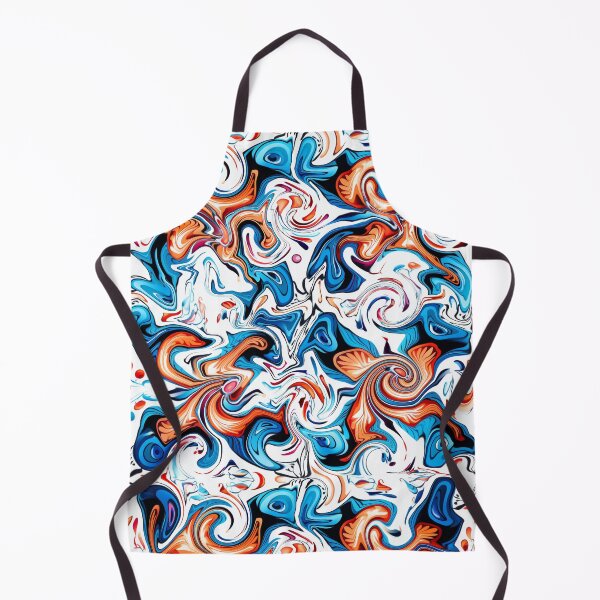 Item preview, Fantasy pattern abstract blue yellow red black turquoise lines surfaces designed and sold by G-M-Designs.