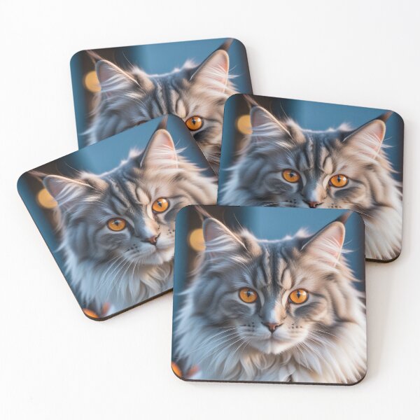 Item preview, Fluffy cute norwegian cat designed and sold by Grzegorz Majerski.