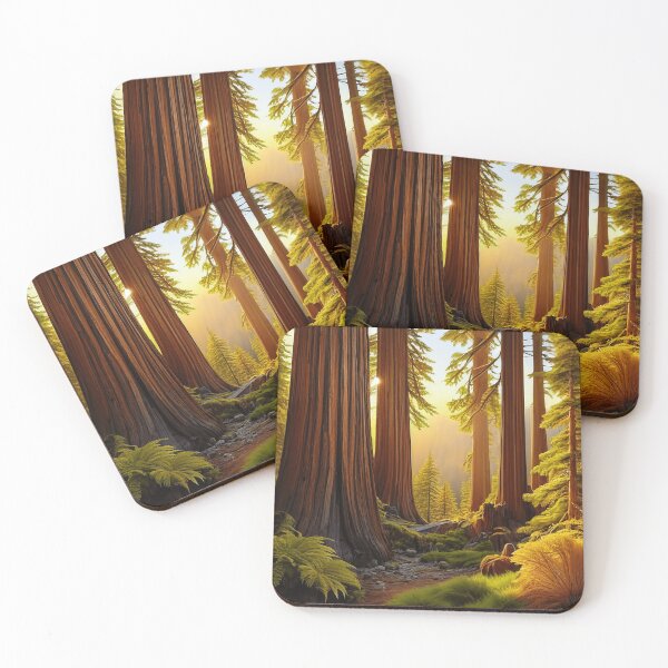 Item preview, Redwood Forest Northen California - Golden Sunlight Through Trees and Rocky Path designed and sold by Loving Nature Gifts.
