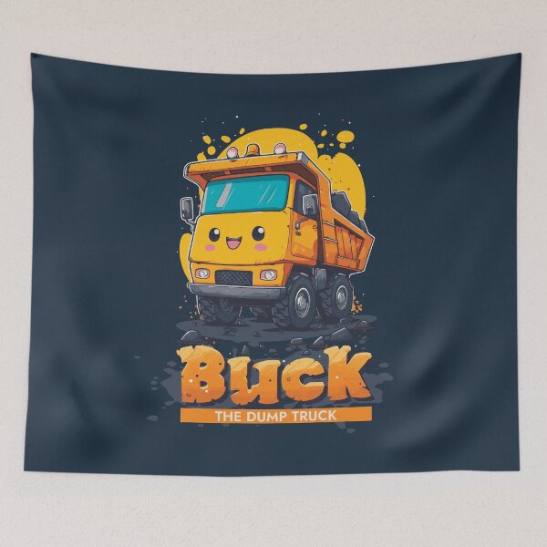 Item preview, Buck The Friendly Dump Truck - Kids' Whimsical Vehicle Art designed and sold by Sir Meow Meow.