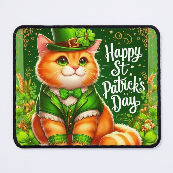 Item preview, St. Patrick's Day Lucky Ginger Cat designed and sold by Tomasz C.