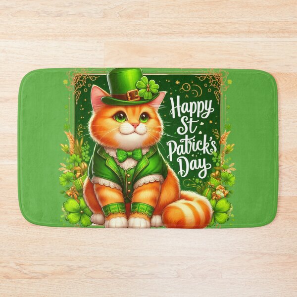 Item preview, St. Patrick's Day Lucky Ginger Cat designed and sold by Tomasz C.