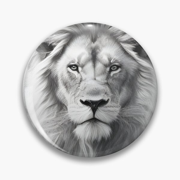 Item preview, Black and white lion pencil drawing designed and sold by Pencil-Art.