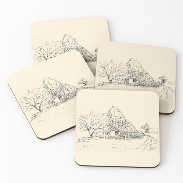 Item preview, Little House Among Trees in the Countryside - Pen and Ink designed and sold by paleheather.