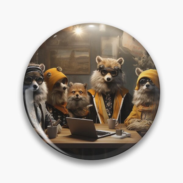 Item preview, Fox's At Meeting Art designed and sold by Obsidian Ink by Wilshire.