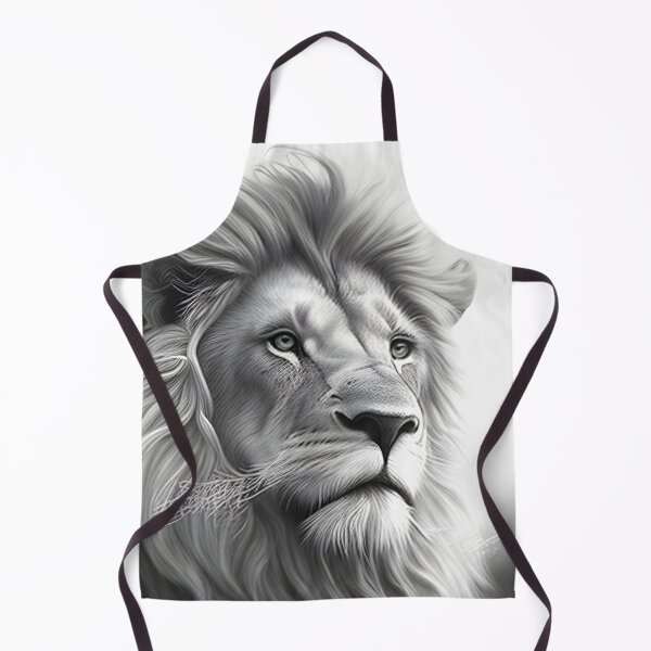 Item preview, Black and white lion pencil drawing designed and sold by Pencil-Art.
