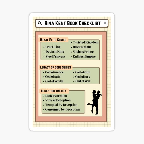 Artikel-Vorschau von Rina Kent Bücher, designt und verkauft von BookishBoutique  Bliss.