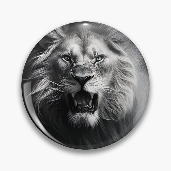 Item preview, Black and white lion pencil drawing designed and sold by Pencil-Art.