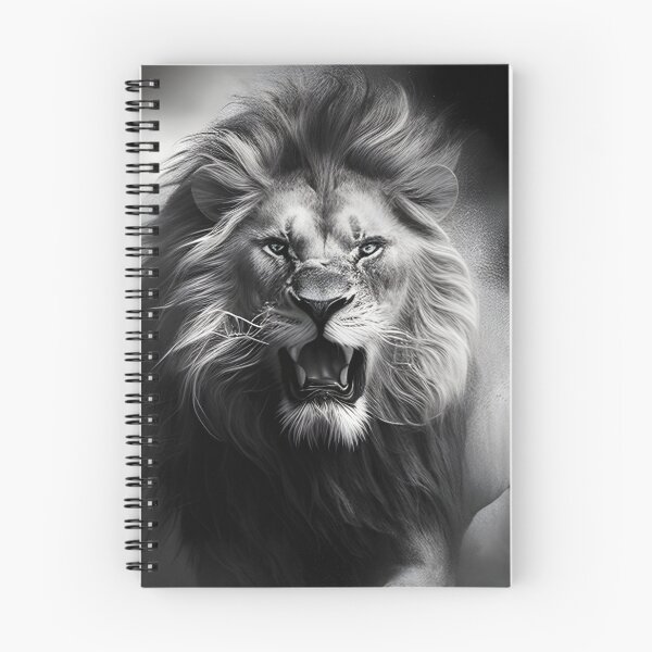Item preview, Black and white lion pencil drawing designed and sold by Pencil-Art.