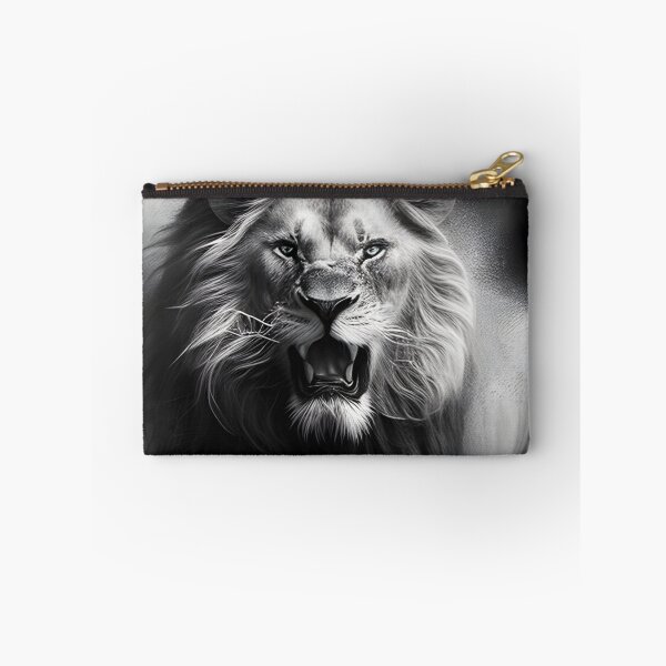 Item preview, Black and white lion pencil drawing designed and sold by Pencil-Art.