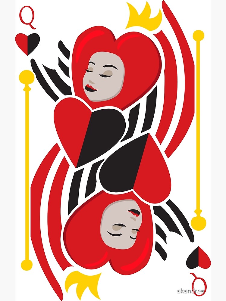 Printable Queen Of Hearts Card