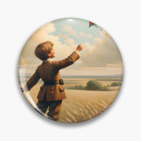 Item preview, Vintage Childhood: Boy Flying a Kite designed and sold by LivingArtClips.
