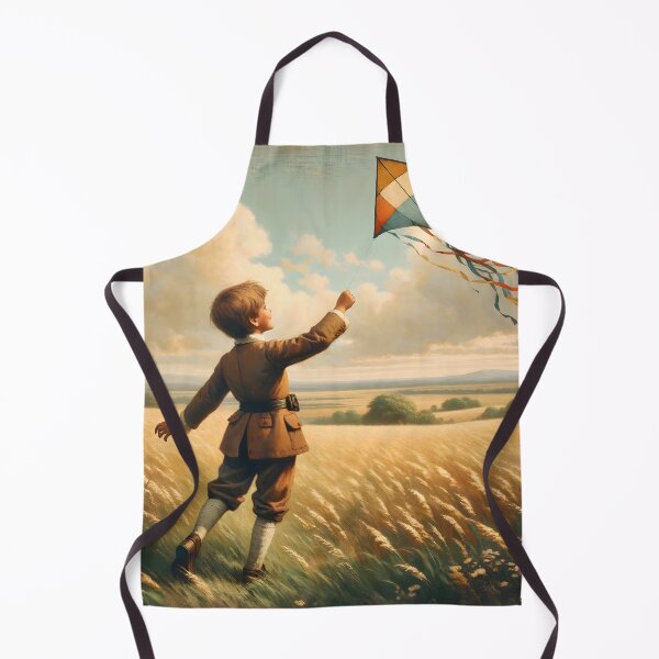 Item preview, Vintage Childhood: Boy Flying a Kite designed and sold by LivingArtClips.