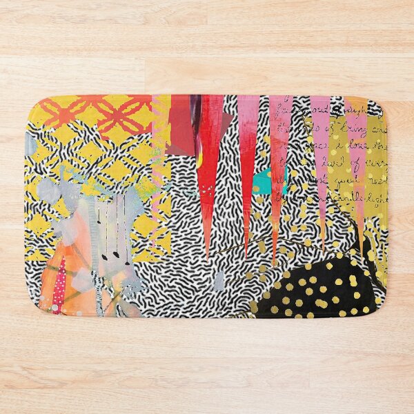 Item preview, Gold Lattice Abstract Collage Art Yellow, Black & White, Red designed and sold by Sheree Burlington.