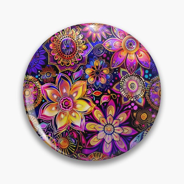 Item preview, Boho Doodle Zen: Vibrant Mandalas in Magenta and Orange designed and sold by meowjourney.